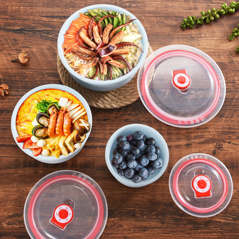 Stainless Steel Food Storage Containers with Airtight Plastic Lids – 3 Pieces