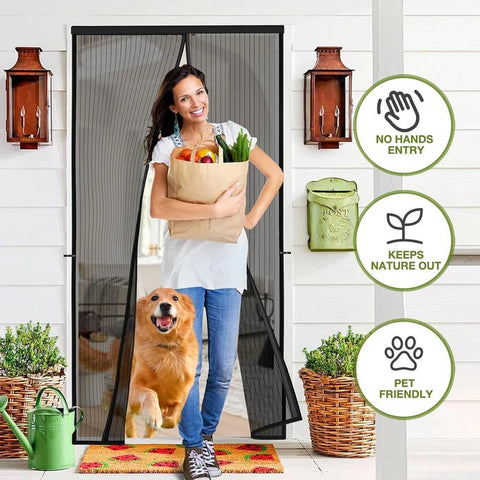 (Free Deliverey) Mosquito Door And Window Net Mesh Screen – Magnetic Hands Free Closer