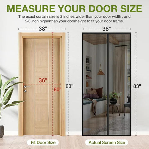 (Free Deliverey) Mosquito Door And Window Net Mesh Screen – Magnetic Hands Free Closer